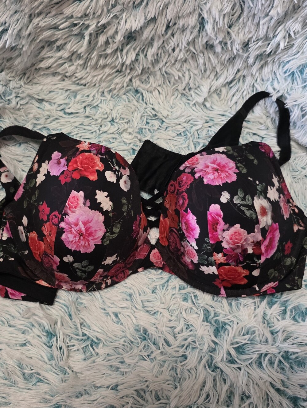 Torrid XO Plunge Floral Push-Up Print Back Smoothing Bra